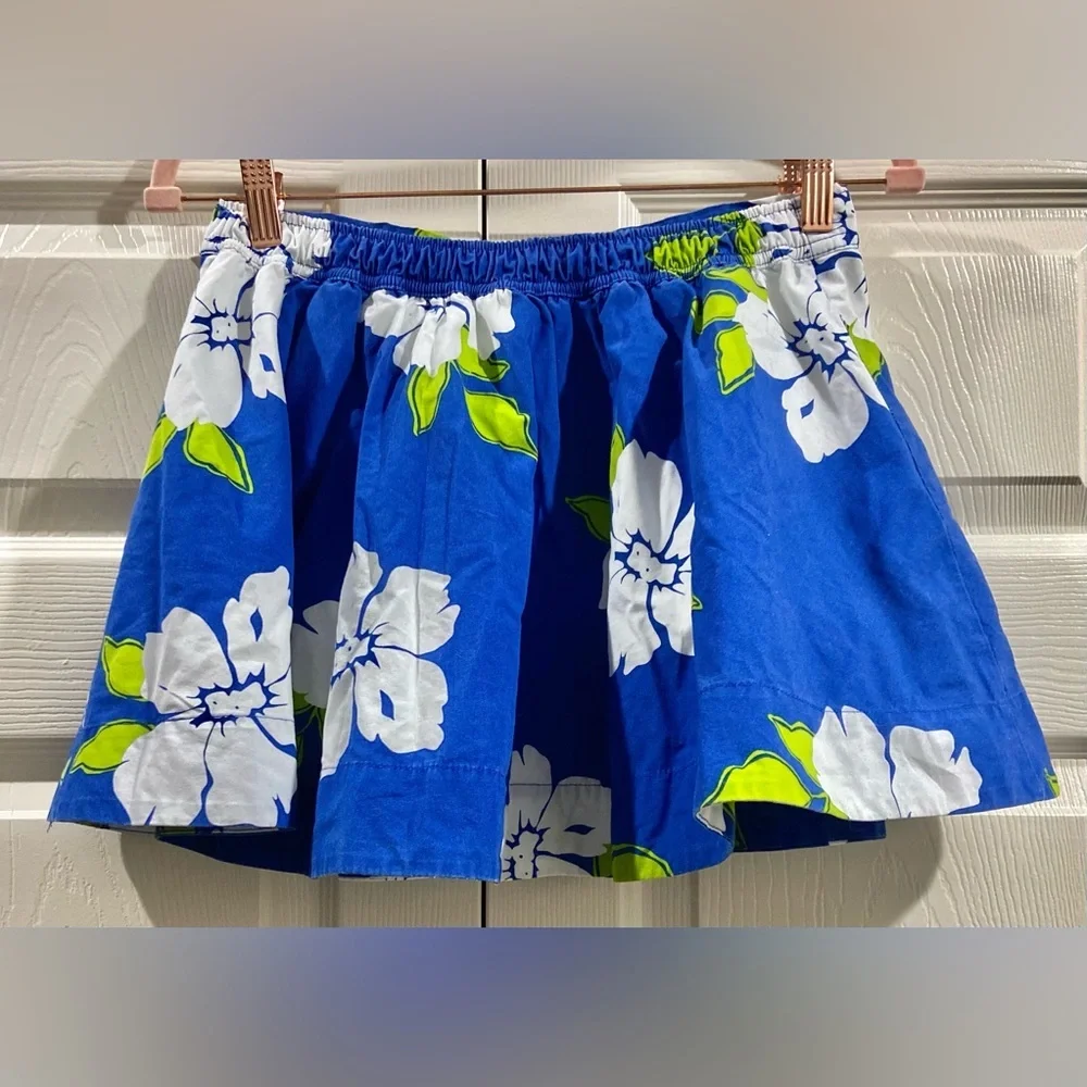 HOLLISTER by Abercrombie Womens Floral Hawaiian Hibiscus Summer Beach Skirt Sz M